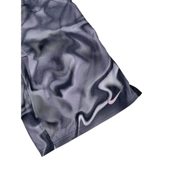 Nice Nike Black Grey Psychedelic Wave ￼Board Shorts Swim Trunks Pockets Size Med - Picture 2 of 8